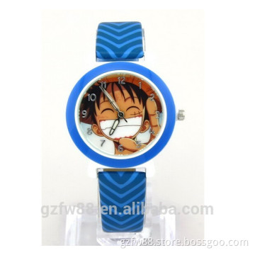 Alibaba China manufacturer cartoon design plastic PU watch for children